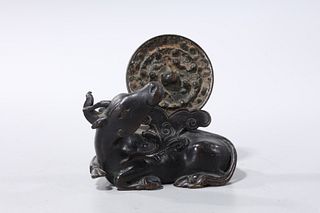 Antique Chinese Bronze Qilin