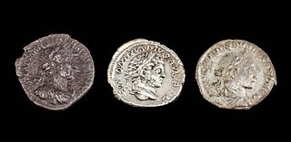 3 Roman Silver Denar & Denarius Coins