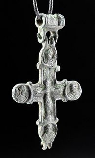 Byzantine Bronze Reliquary Pendant, ex-Arte Primitivo