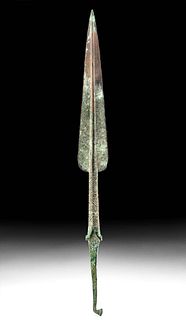 Large Luristan Bronze Spear Tip