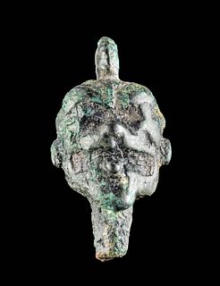 Neo Assyrian Bronze Head Pendant of Pazuzu