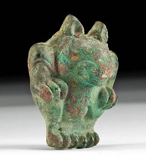 Chinese Han Dynasty Gilded Copper Bear Applique