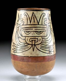Nazca Pottery Vessel w/ Sacrificial illustration - TL