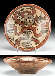 Panamanian Cocle Polychrome Pottery Plate / Bowl