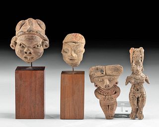 4 Pre-Columbian Pottery Sculptures, ex Arte Primitivo
