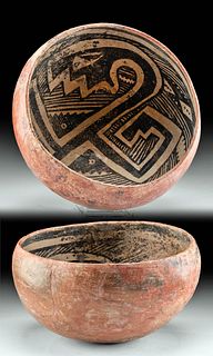 Anasazi / Ancestral Puebloan Gila Black-On-White Bowl