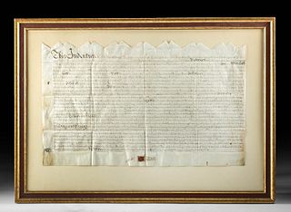 Welsh Vellum Indenture Document, 1755
