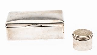 2 European Sterling Silver Boxes, 18th C and Later