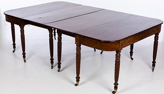 Federal Mahogany Two Part Dining Table, c. 1810