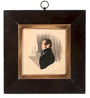 Portrait Miniature, Attributed to Rufus Porter (American, 1792 to 1884) 