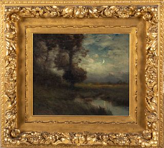 Franklin De Haven, Moonlit Landscape, O/C, C. 1899