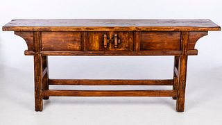 Asian Softwood Altar Table, 20th Century