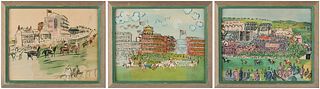 2 Raoul Dufy Lithographs of Racetracks and a Print