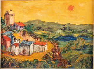 Alice Perry, Landscape in a Warm Country, O/B, 1967