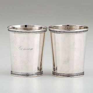 Cincinnati Scovil & Co Coin Silver Julep Cups 