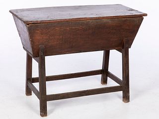 Stained Dough Box on Stand, 19th C.