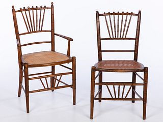 Two Heywood Wakefield Style Diminutive Chairs