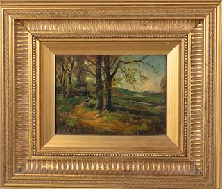 C. E. Hannaford, Small Landscape, Oil on Panel