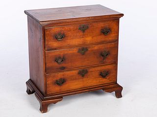 Chippendale Style Pine Three Drawer Chest