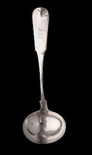 Large J. Kitts Kentucky Coin Silver Ladle 