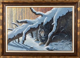 Richard Dellalonga, Wolf in Snow, O/B