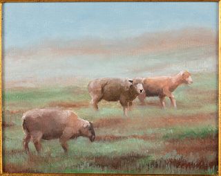 Larry Levow, New Zealand Lamb, Oil on Canvas
