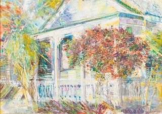 Mark Caren, Key West House, Oil on Canvas