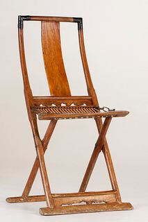 Chinese Hardwood Hunting Chair, Early Ching Dynasty