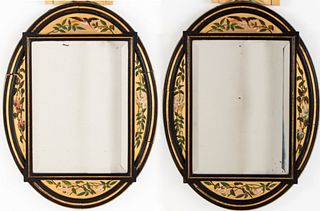Pair of Aesthetic Movement Oval Mirrors