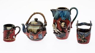 Group of 4 Sumida Gawa Pottery Articles