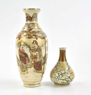 2 Japanese Satsuma Vase,19-20th C.