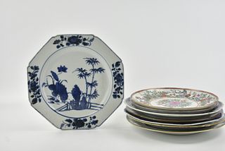 Group of 8 Chinese Export Dish, 18-19th C.