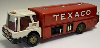 Park Plastics Co. Texaco Tanker Wagon made exclusively for Texaco, white cab, red interior, tanker b
