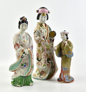 Group of 3 Japanese Porcelain Woman Figures