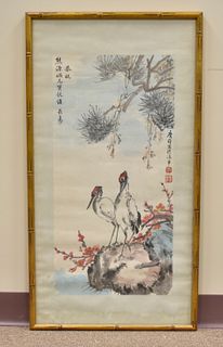 A Japanese Watercolor Painting of Crane
