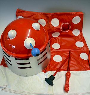 Berwick Dalek child's playsuit complete example with original attachments, housed in original box wi