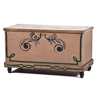 H. Bowerman Clyde, Ohio Paint-Decorated Blanket Chest 