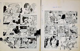 Original Comic Artwork Man About the House featuring in The Look-in Comic Double page spread from is
