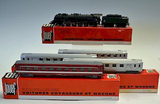 Joueff H0 Passenger Engine and Coaches to include Loco Vapeur 8241, Voiture Mixte 4693x3 and Restaur