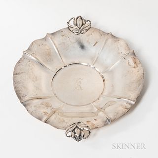 International Sterling Silver Jensen-style Handled Dish