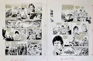 Original Comic Artwork Hand Drawn Chips Board Artwork in original Pen & Ink by Barrie Mitchell for L