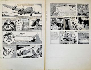 Original Comic Artwork Hand Drawn World At War Story Board Artwork in original Pen & Ink featuring L