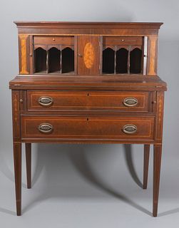 Federal Style Mahogany Tambour Desk