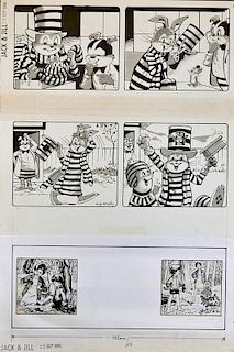Original Comic Artwork Hand Drawn Harold Hare Story Board Artwork in original Pen & Ink by Hugh McNe