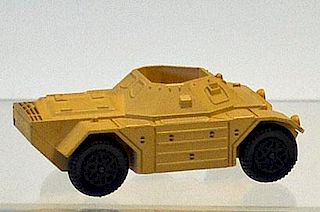 Dinky Toys Ferret Scout Car No.680 in desert colours, good condition, without box