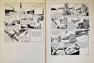 Original Comic Artwork Hand Drawn World At War Story Board Artwork in original Pen & Ink featuring V