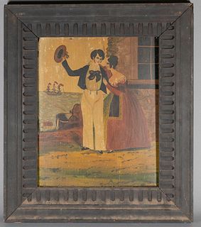 Folk Art Painting of a Couple