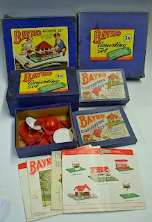 Collection of Bayko Construction Sets  to consisting of sets 0X , 1X, 2X, 3X and No 1 with a small q