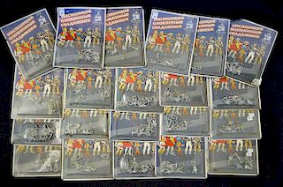 Collection of Russian metal miniature figures carded variations of Army 31 in total