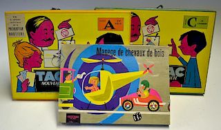 Selection of French Games to consist of Walt Disney's Tiddly, Tacotac set A and C (unused), Jumboram